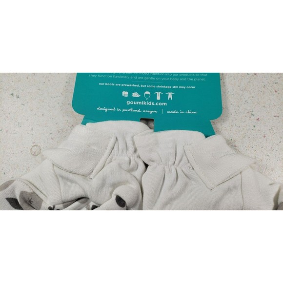 Goumikids Soft Stay On Baby Boots Infant Booties Shoes, 0-3M Floral Print White - Picture 7 of 11